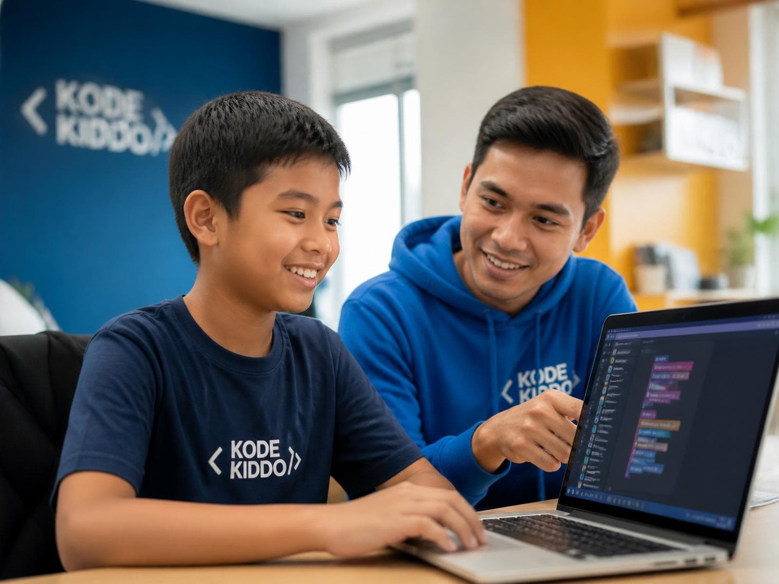 Anak sedang belajar coding di Beta Academy